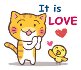 Troubled face cat(English) sticker #9603609