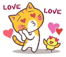 Troubled face cat(English) sticker #9603610