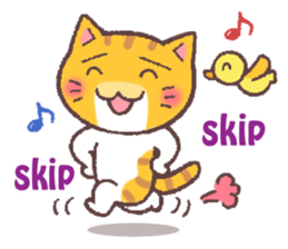 Troubled face cat(English) sticker #9603611