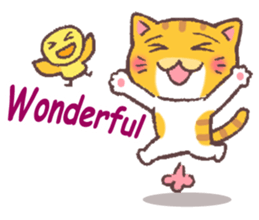 Troubled face cat(English) sticker #9603612