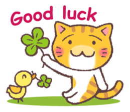 Troubled face cat(English) sticker #9603614