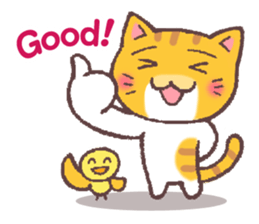 Troubled face cat(English) sticker #9603615