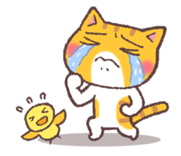 Troubled face cat(English) sticker #9603619