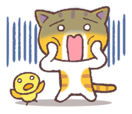 Troubled face cat(English) sticker #9603620