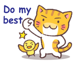 Troubled face cat(English) sticker #9603626