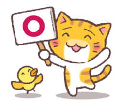 Troubled face cat(English) sticker #9603630