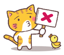 Troubled face cat(English) sticker #9603631