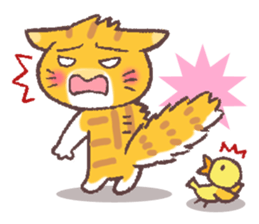 Troubled face cat(English) sticker #9603634