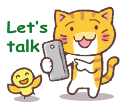 Troubled face cat(English) sticker #9603637