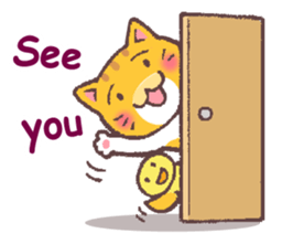 Troubled face cat(English) sticker #9603639