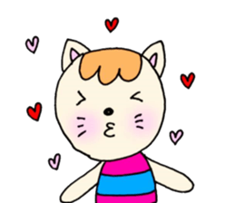 cute cat534 2 sticker #9604474