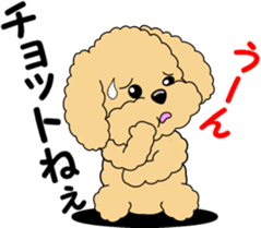 Positive and negative Toy Poodle sticker #9604925