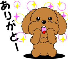 Positive and negative Toy Poodle sticker #9604928