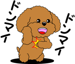 Positive and negative Toy Poodle sticker #9604938
