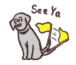 Handwritten Black Labrador Sticker sticker #9606125