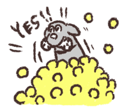 Handwritten Black Labrador Sticker sticker #9606129