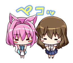 Chibi and lise mellow life sticker #9607568