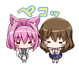 Chibi and lise mellow life sticker #9607568