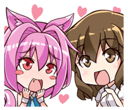 Chibi and lise mellow life sticker #9607569