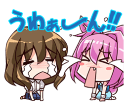 Chibi and lise mellow life sticker #9607598