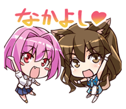 Chibi and lise mellow life sticker #9607599