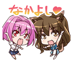 Chibi and lise mellow life sticker #9607599