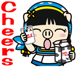 Milk girl Piga and her pail sticker #9607844