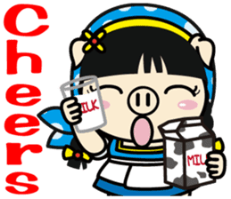 Milk girl Piga and her pail sticker #9607844