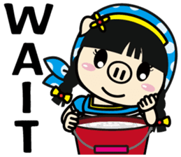 Milk girl Piga and her pail sticker #9607848