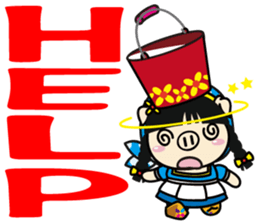 Milk girl Piga and her pail sticker #9607855