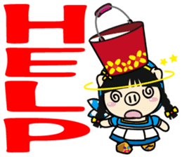 Milk girl Piga and her pail sticker #9607855