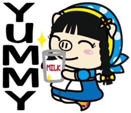 Milk girl Piga and her pail sticker #9607873