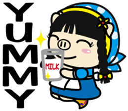 Milk girl Piga and her pail sticker #9607873