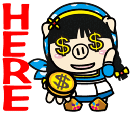 Milk girl Piga and her pail sticker #9607879