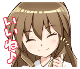 Girl who loves Anime Chibi-san Stickers2 sticker #9608004