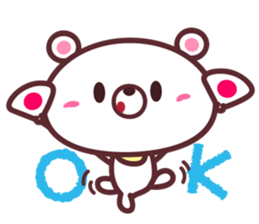 White Little Bear Cute sticker #9608680