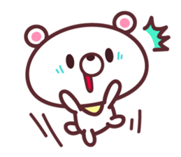 White Little Bear Cute sticker #9608688