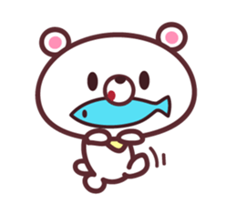 White Little Bear Cute sticker #9608700