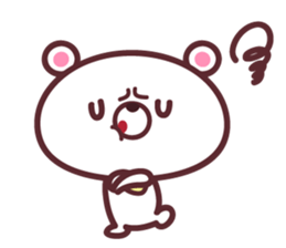 White Little Bear Cute sticker #9608714