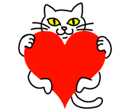 Cats with big letter message sticker #9608800