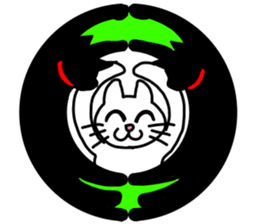 Cats with big letter message sticker #9608804