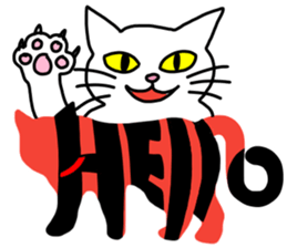 Cats with big letter message sticker #9608808