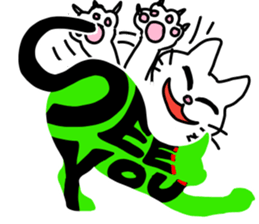 Cats with big letter message sticker #9608809