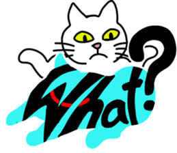 Cats with big letter message sticker #9608810