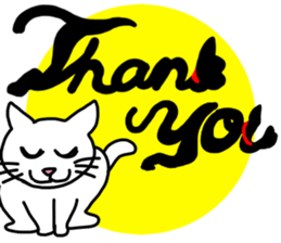 Cats with big letter message sticker #9608812