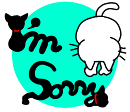 Cats with big letter message sticker #9608813