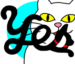 Cats with big letter message sticker #9608814