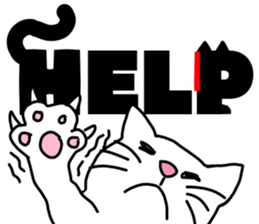 Cats with big letter message sticker #9608816