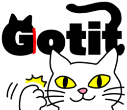 Cats with big letter message sticker #9608817