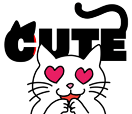 Cats with big letter message sticker #9608818